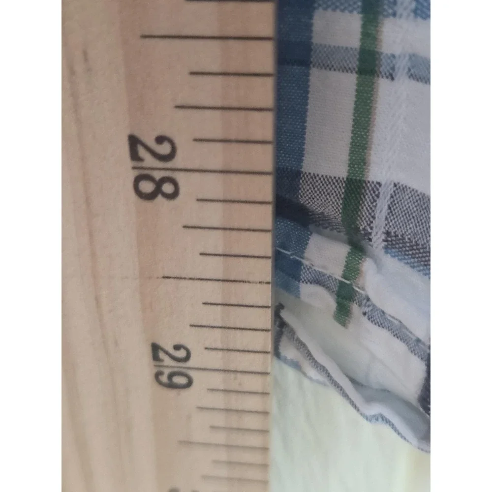 The North‎ Face Shirt Mens Medium Blue Plaid Short Sleeve Button Front Cotton